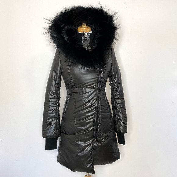 Fur Lined Split Hood Puffer Parka 